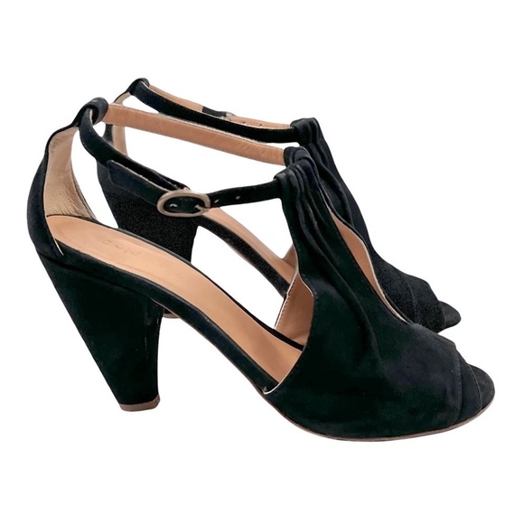 COCLICO Odalisk Suede Sling-Back Peep Toe Heels - Picture 7 of 9